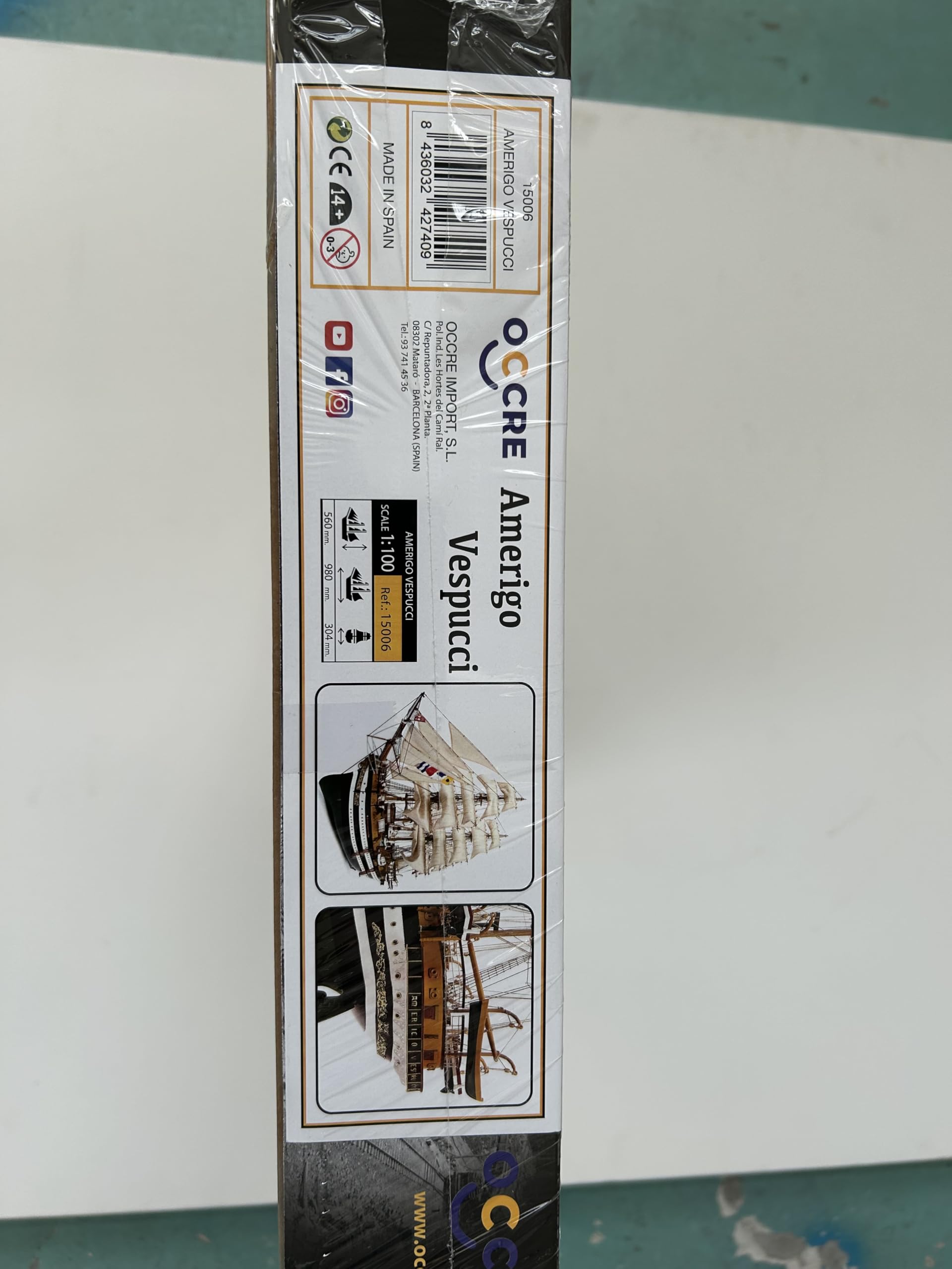 Occre AMERIGO VESPUCCI kit di montaggio codice 15006B in legno e metallo scala 1:100 (980LX560HX304W mm) VELE INCLUSE