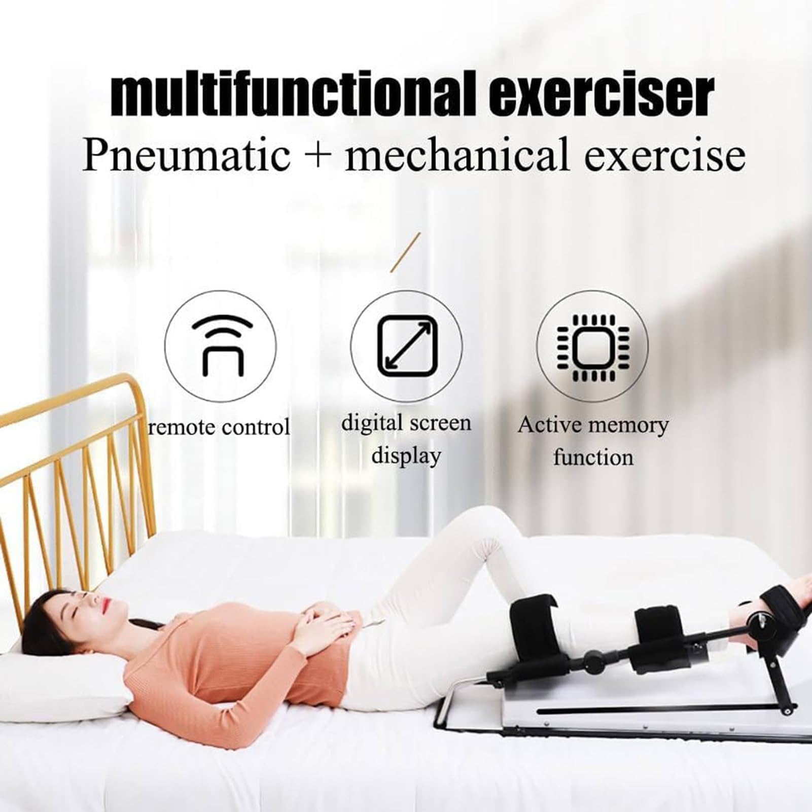 Equipo de rehabilitación de rodilla | Máquina de movimiento pasivo continuo | Flexión/extensión de 0°-120° | Entrenamiento bidireccional para rigidez de extremidades inferiores