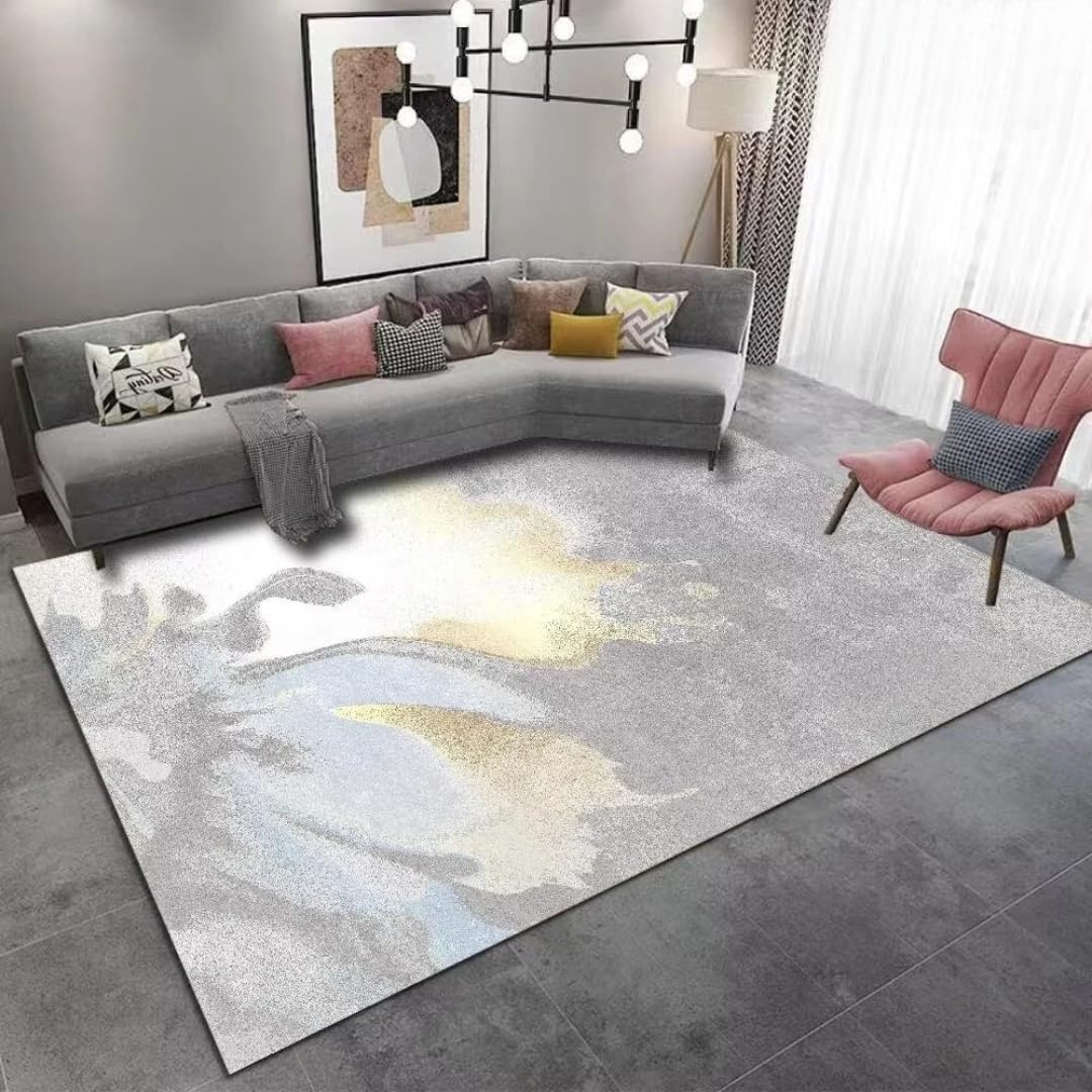 Tapis de salon style lavé à l'encre 60x90 cm lavable et résistant