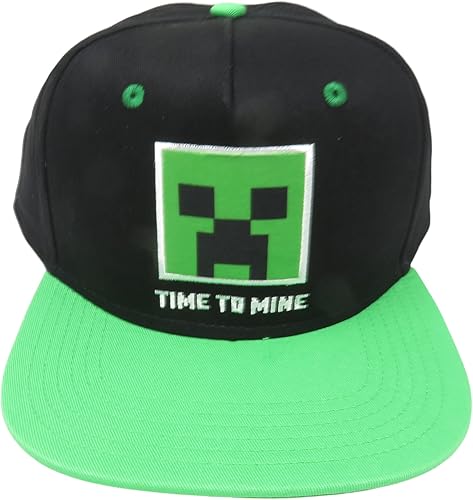 Miniatura 2 de Minecraft Creeper Time Mine Snapback Sombrero Gorra y cartera juego de regalo para niños jóvenes talla OSFM negro Negro -