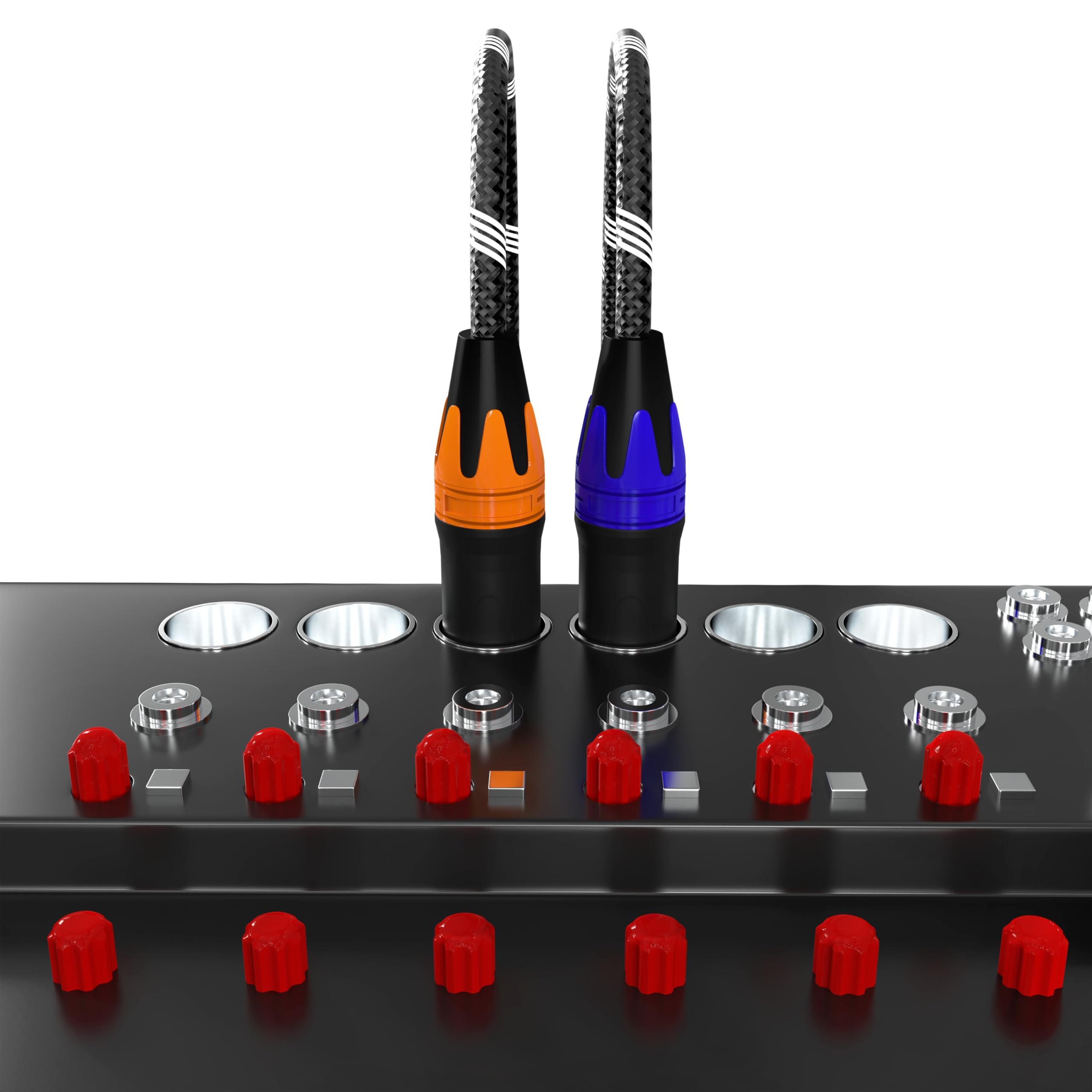 Cavi XLR - Cavi microfonici professionali con punte multicolori - Audio Hi-Fi - Set di cavi per microfono XLR da maschio a femmina a 3 pin - Cablaggio in rame privo di ossigeno (confezione da 2