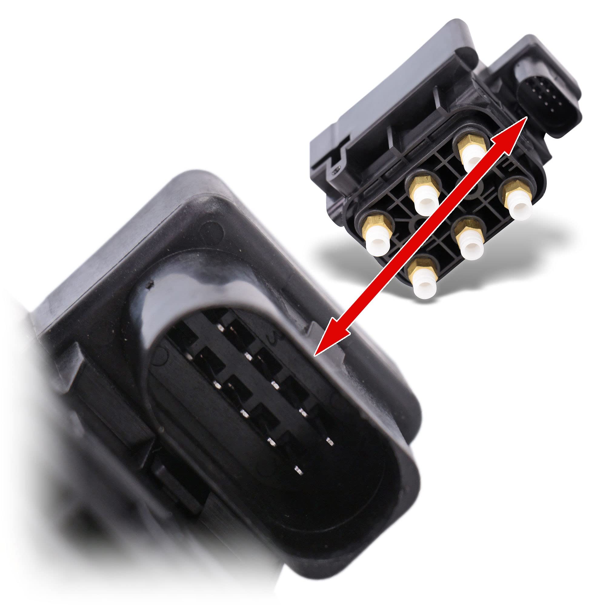 ATEC Germany 1x blocco valvola per elettrovalvola sospensione pneumatica Compatibile con AUDI A6 Allroad C6 (4FH), A6 C5 (4B2), A6 C6 (4F2), A8 D3 (4E2, 4E8), ALLROAD C5 (4BH)