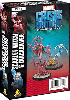 Atomic Mass Marvel Crisis: Protocol– Scarlet Witch & Quicksilver, Marvel Miniatures Game, Strategy Game for Teens and Adults, Ages 14+, for 2+ Players, Average Playtime 45 Minutes FFGCP63