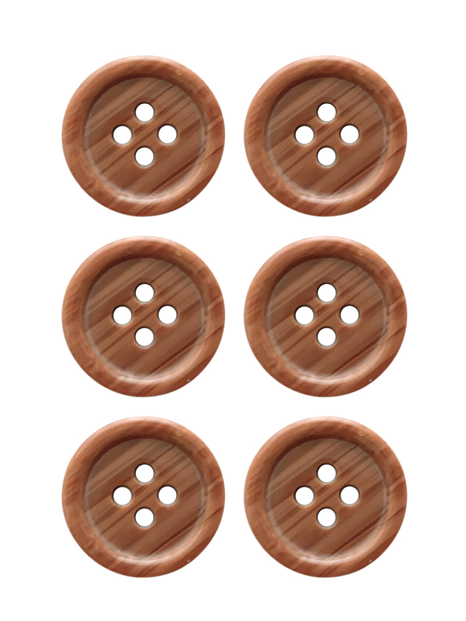 Amazon | haoa ボタン 4つ穴 木目調 木製調 スーツ 樹脂 艶あり 洋裁