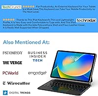 Vista 5 de Funda con teclado para iPad de 10ª generación 2022 y 11ª (A16, 2025) – Teclado estilo mágico con panel multitáctil – Soporte de voladizo flotante