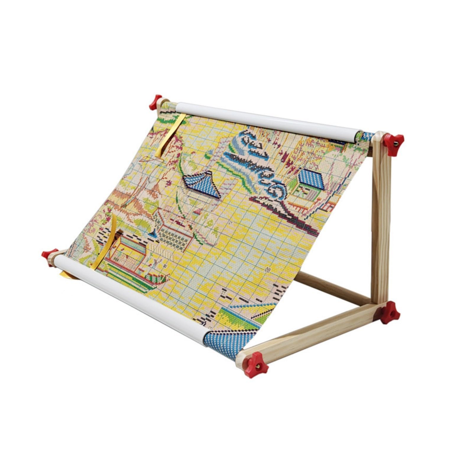 Portable Desktop Embroidery Hoop Stand Craft of Natural Wood Materials for Hobbyists Wooden Embroidery Stand