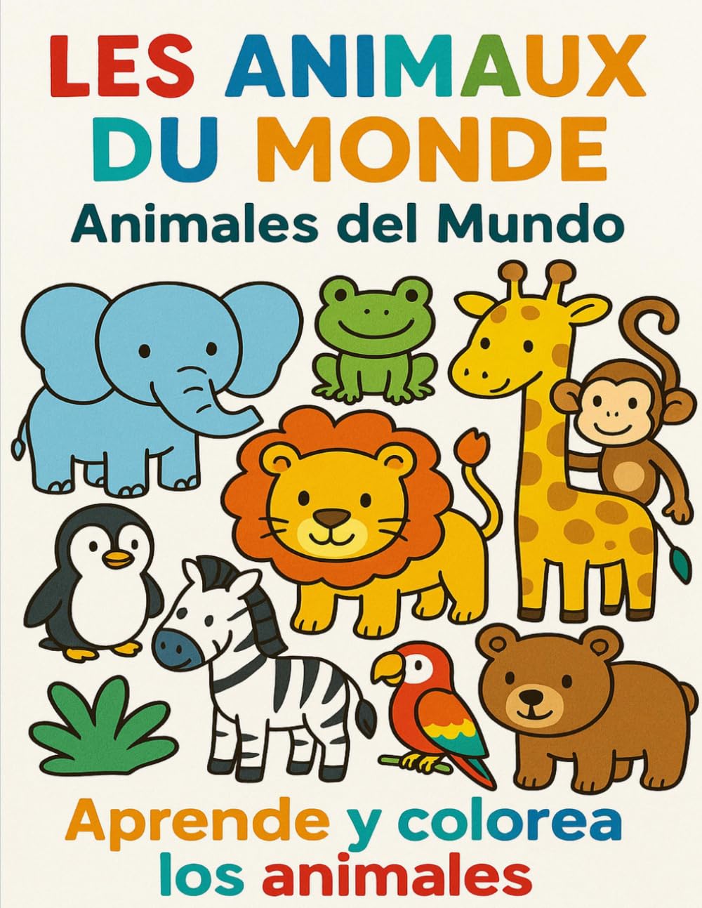 Les Animaux du Monde - Animales del Mundo: Aprende y colorea los animales (Livres pour Enfants)
