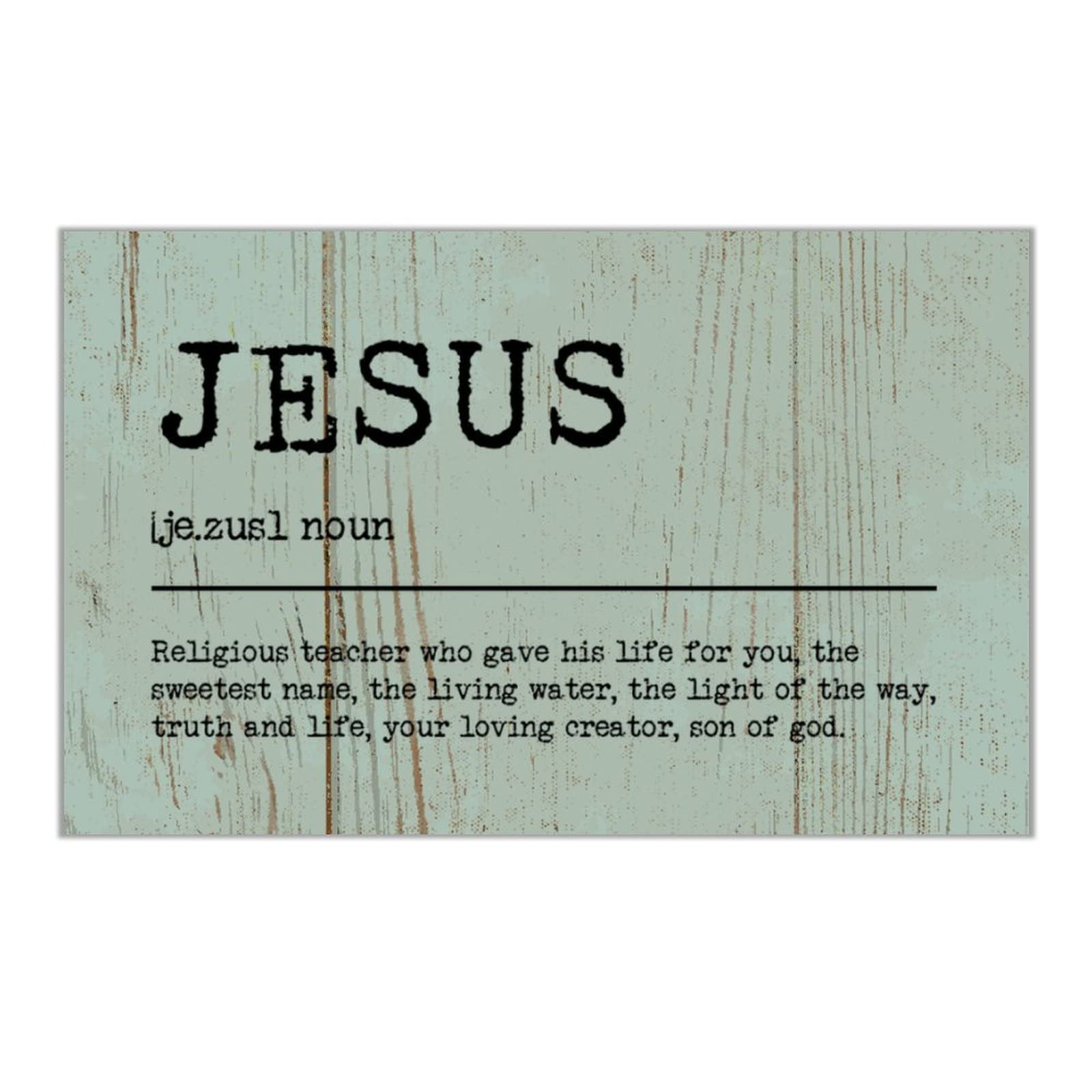 Targa da parete con citazione bianca e nera con scritta in lingua inglese Jesus is the reason for the season, con cornice rustica, decorazione per