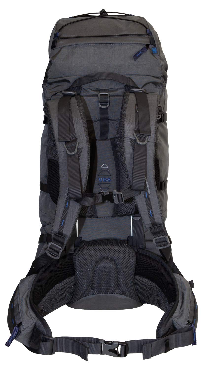 Kentaurus plecak trekkingowy, plecak trekkingowy, plecak turystyczny, damski, męski, plecak o pojemności 60 l plus 10 l (wyprodukowano w UE), granatowy (niebieski) - KENTAURUS 60