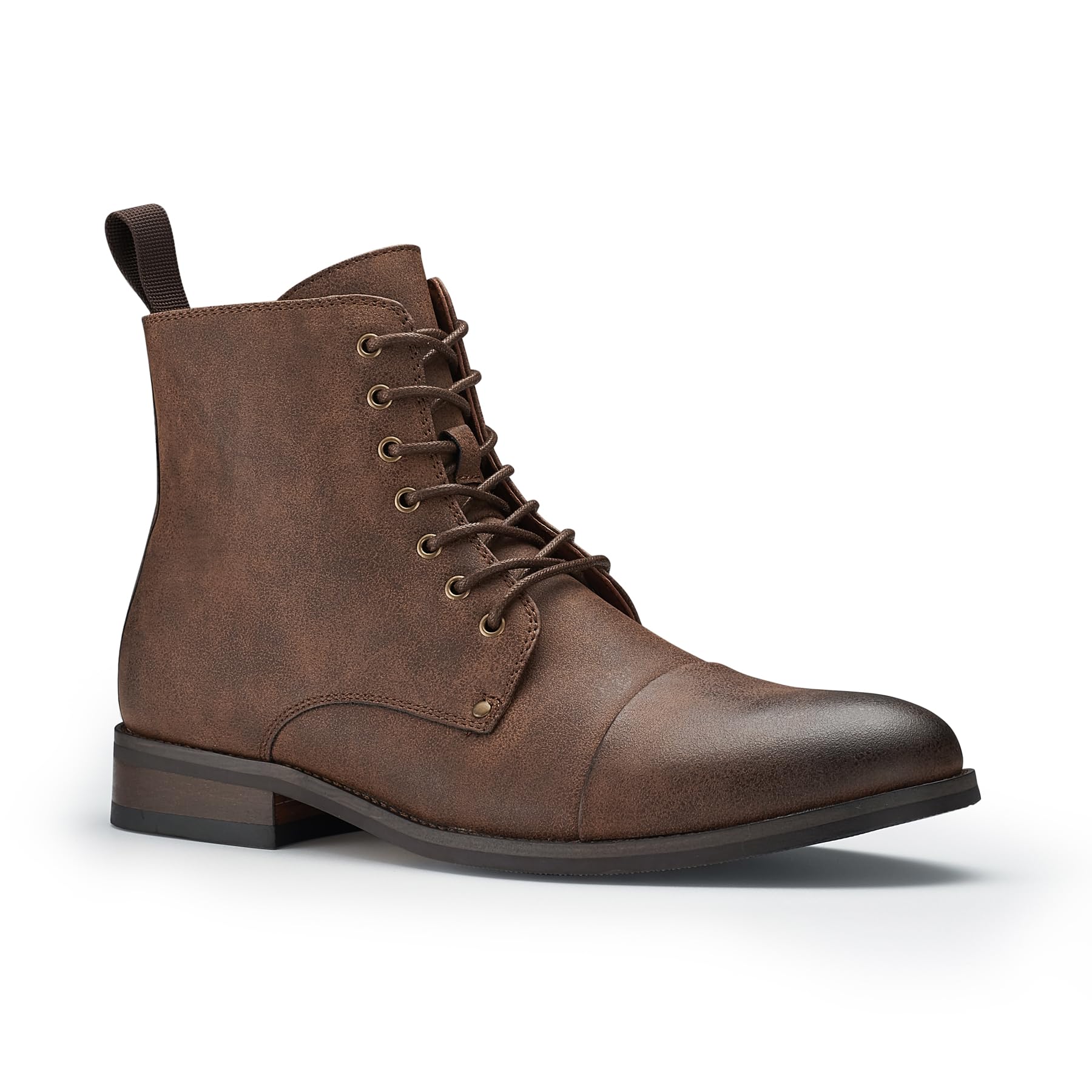 Polar Fox Men's Ankle Dress Boots | Lace-up Casual Fashion Boot Collection | Cap Toe & Plain Toe Styles