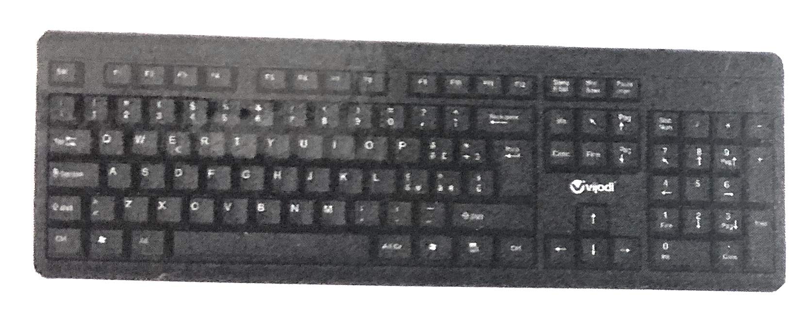 VijodiWater Resistant Membrane Qwerty USB Keyboard with USB Cable for PC, Laptop, Tablet, Smartphone