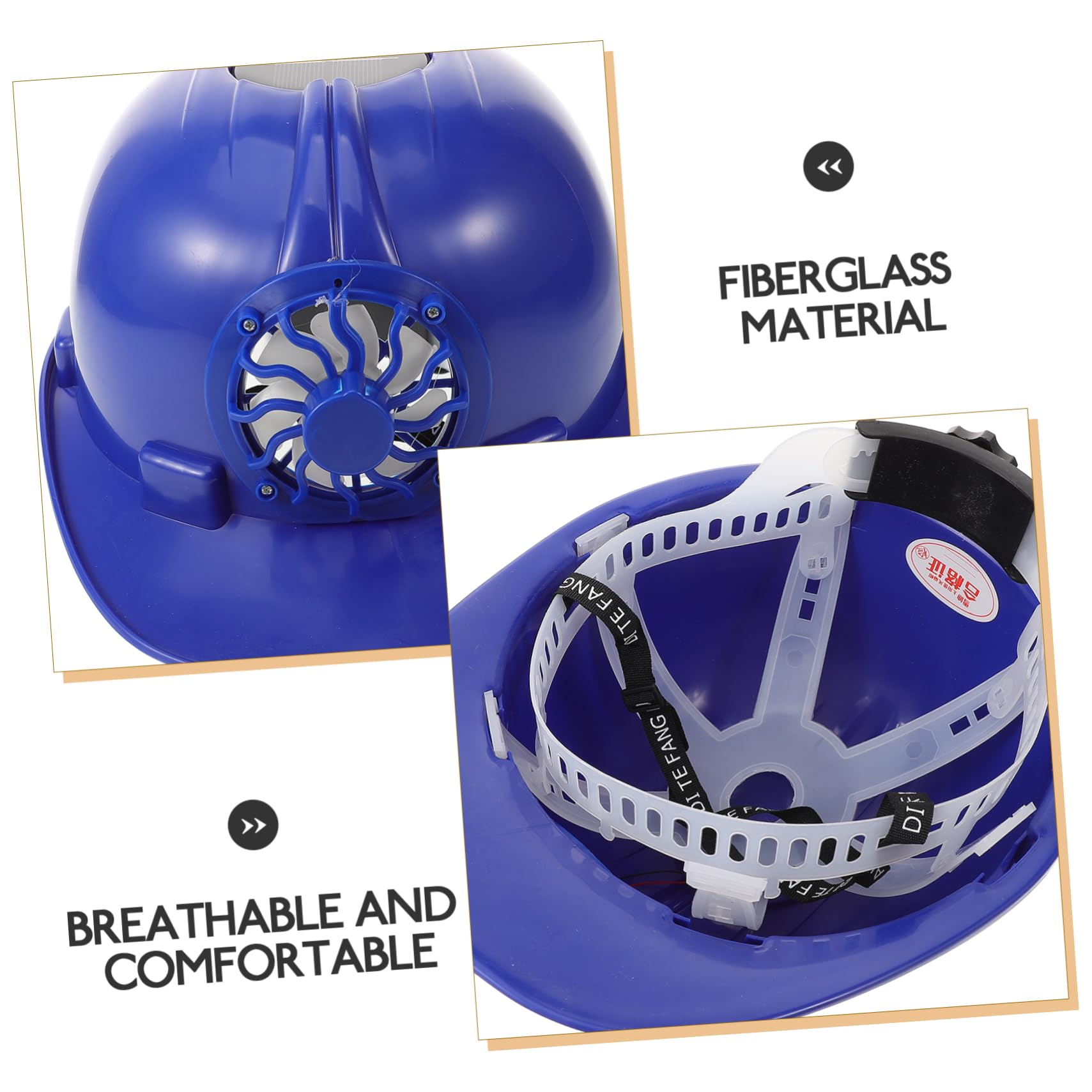 CLISPEED Casco Sicurezza con Ventilatore Solare Protezione Affidabilper Lavori Edili e Design Traspirante per Comfort Ottimale