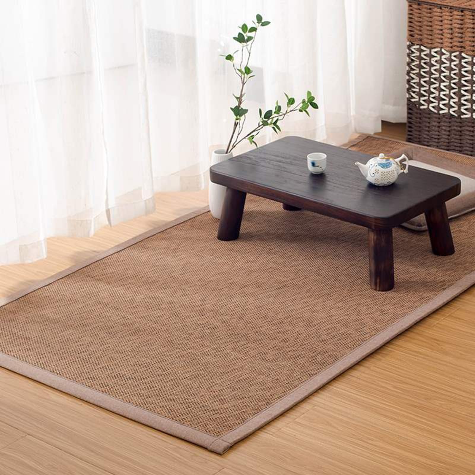 Amazon.de: XILYZMO Naturfasern Bambus Teppich, Japanisch Traditionell Bambus  Teppichboden, rutschfest Atmungsaktiv Krabbelmatte, Sommer Matte Fr Bett  Meditationsraum (Farbe : 0.70(in), Gre : 39.3 x 70.8(in)