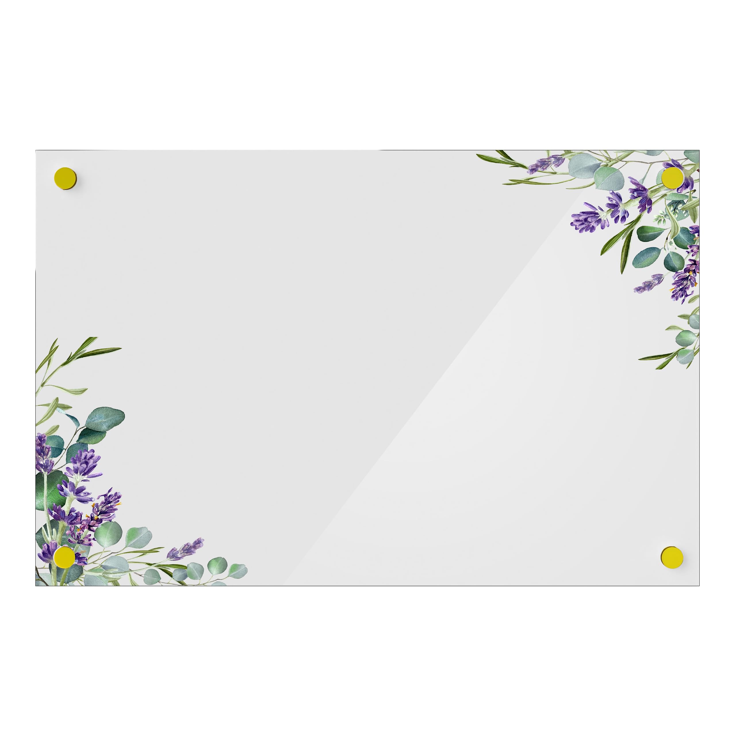 Acrylic Dry Erase Board for Wall with Stylish Border - Shipped Next Day, Made in USA, Non-Magnetic Whiteboard, Wall Mounted Board, Easy to Clean (