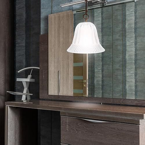 Miniatura 8 de Pantalla decorativa de cristal transparente con forma de campana pequeña, accesorio de luz resistente al desgaste para lámparas de mesa y techo