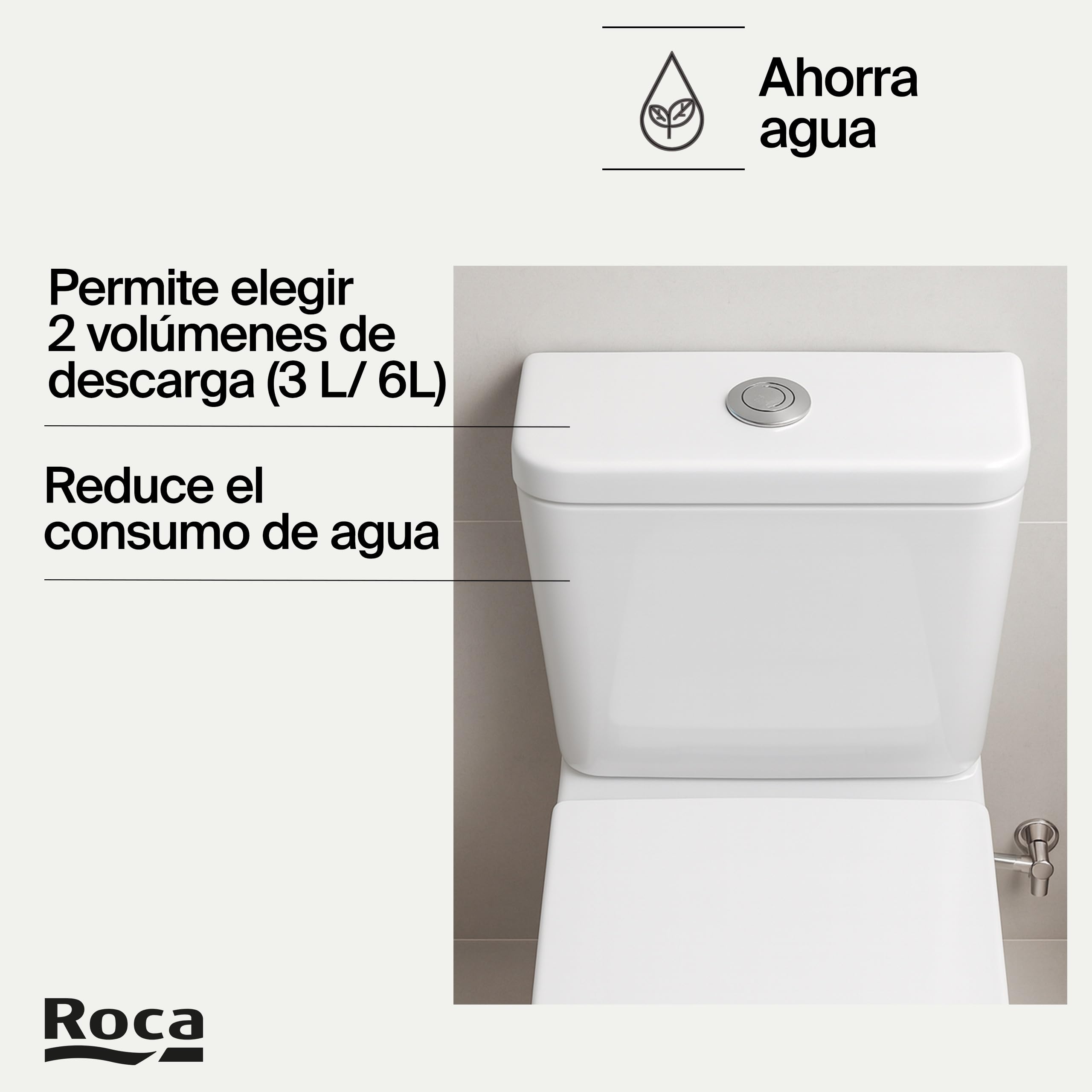 Roca AH0001800R - Pulsador Doble corto nuevo — view 3