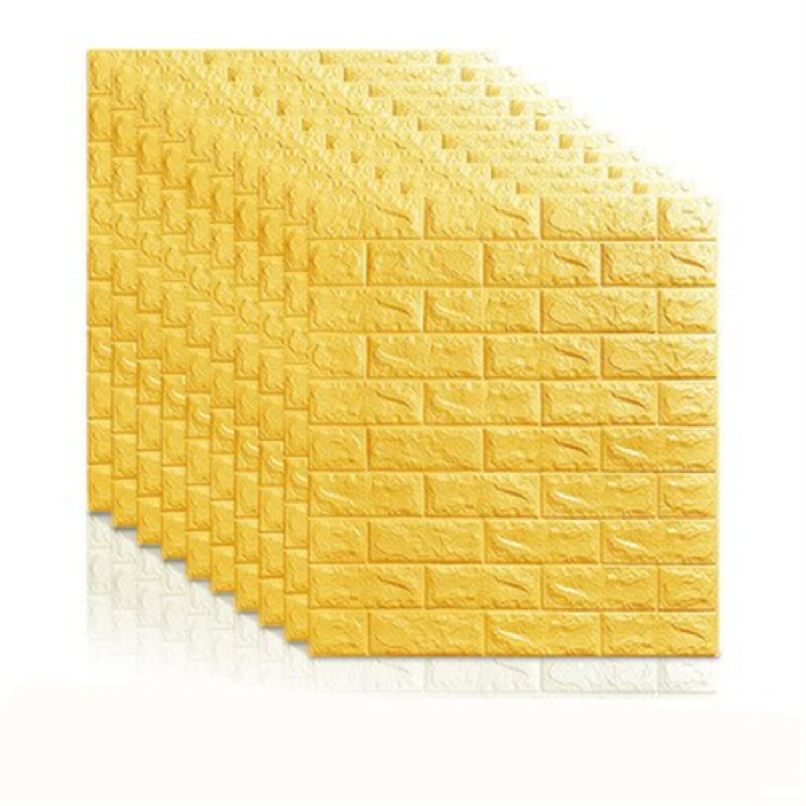 10 PZ 70 * 77 CM Adesivi murali impermeabili in schiuma Adesivi murali 3D Adesivi murali autoadesivi fai da te decorazione della parete della casa_77 X 70 X0,55 cm