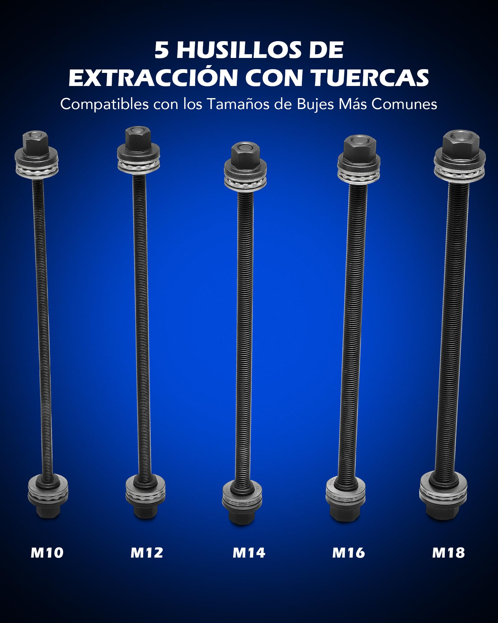 Orion Motor Tech Juego de Extractores de Rodamientos de Ruedas 27 Piezas Herramienta de Cojinetes con Maletín Kit de Manguito de Extracción de Cojinete de Rueda para Coches y Camiones LCV HGV