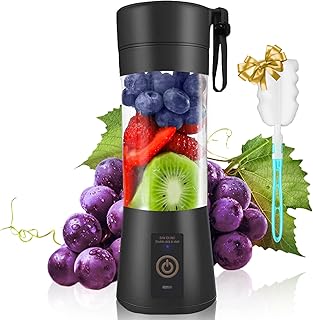 Portable Blender, Blender for Shakes and Smoothies, Mini Portable Juicer Blender Bottle, Cup with Rechargeable USB Small Electric Individual Small Blender and Six Blades in 3D for Superb Mixing