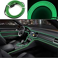 Vista 4 de 9.8 ft de iluminación interior del coche tira auto LED cuerda de alambre de la atmósfera auto lámpara decorativa luz de neón flexible DIY