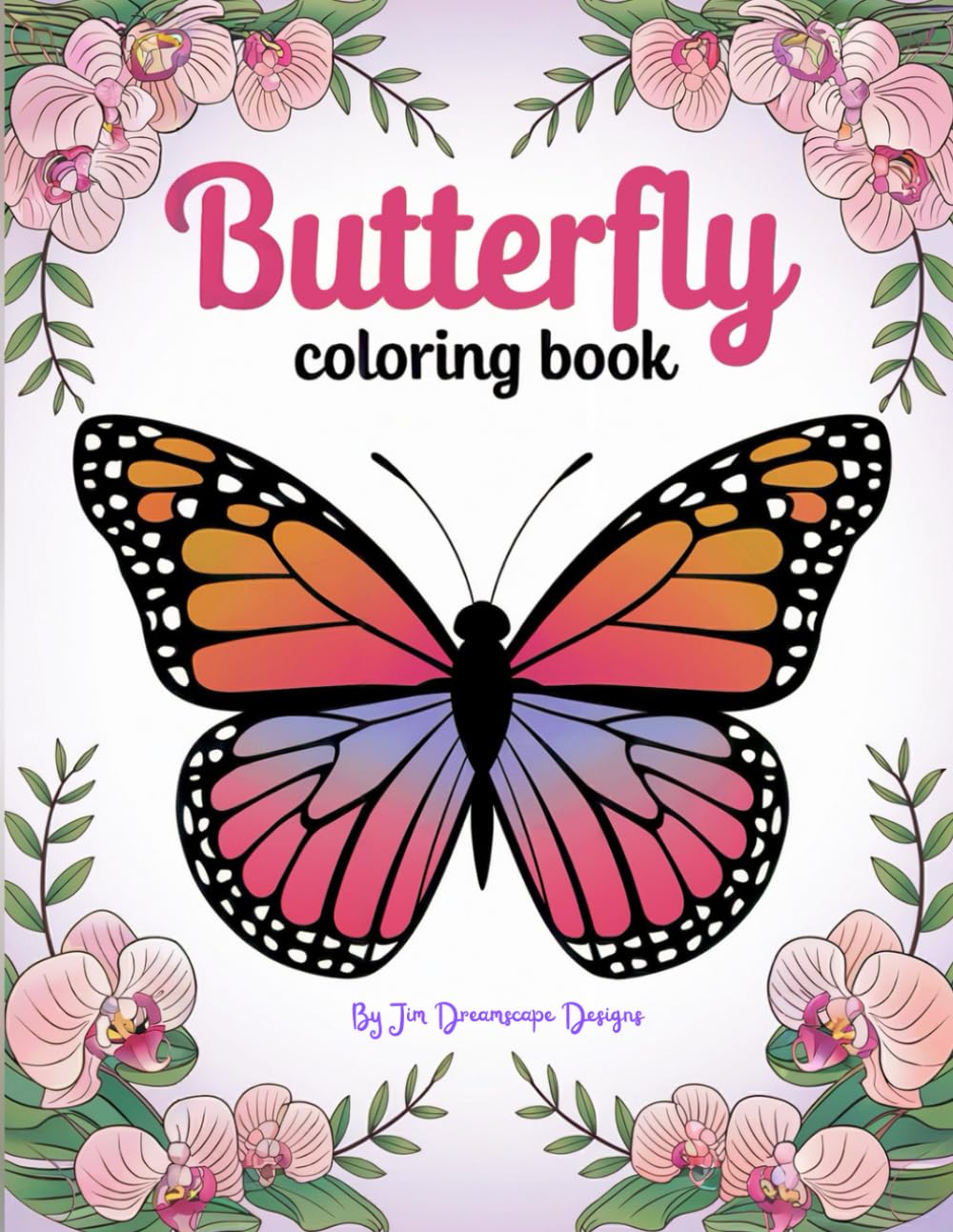 Butterfly Coloring Book: 50 unique butterfly designs with large, single-sided pages for creative coloring, relaxation, and hours of artistic fun.