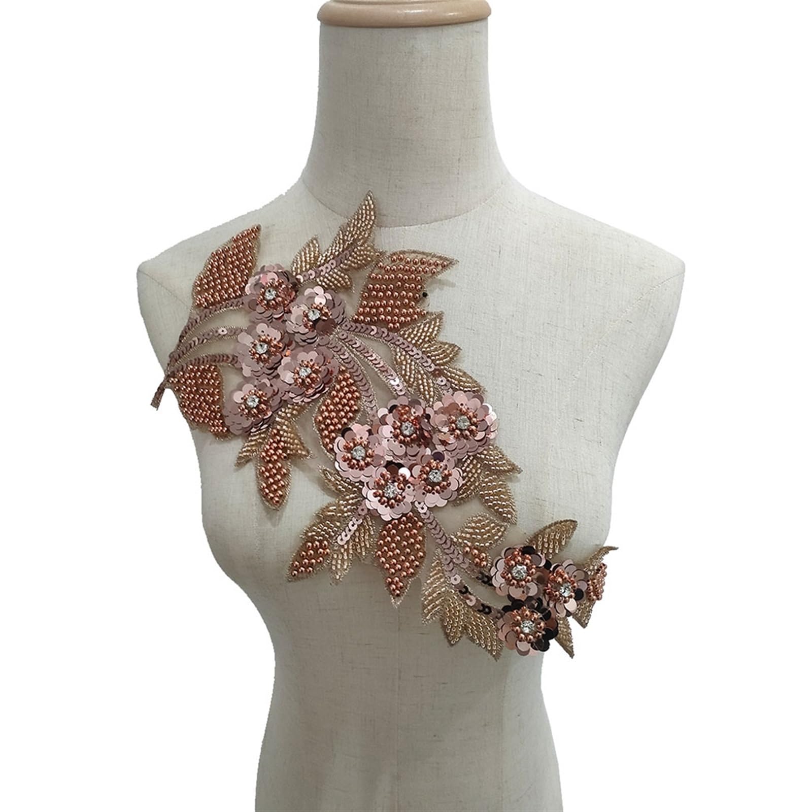 Amazon.com: Generic 1PC Rose Gold Sequin Embroidered Lace Bead Patch DIY  Sewing Cloth Applique Collar Patches Dress Accessories (Color : 01 Gold),  ERHQOOAUA-01GOLD : Arts, Crafts & Sewing