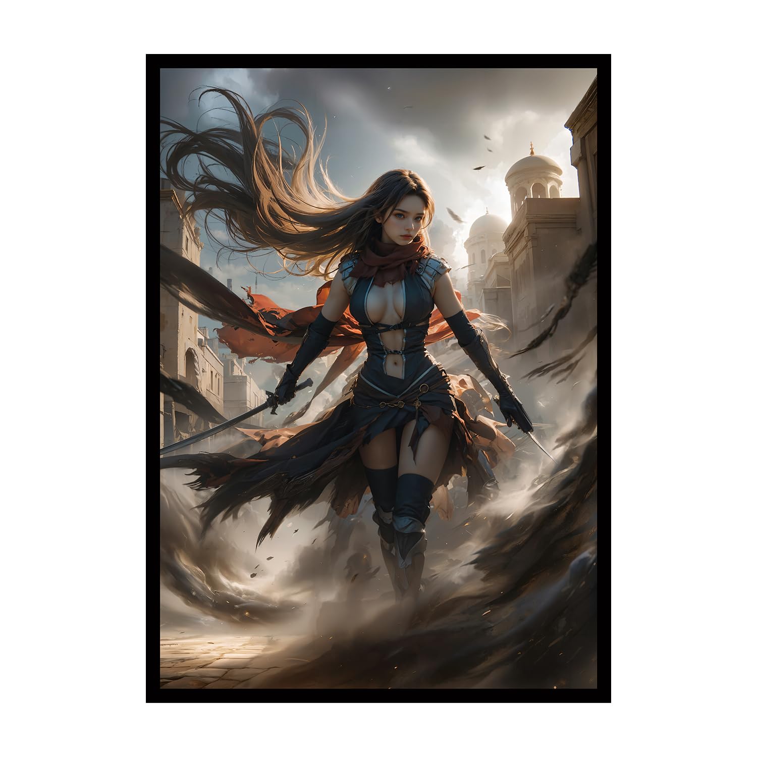 Hypttior 100ct Matte Art Card Sleeves - Assassin Girl, Perfect for MTG, TCG Cards