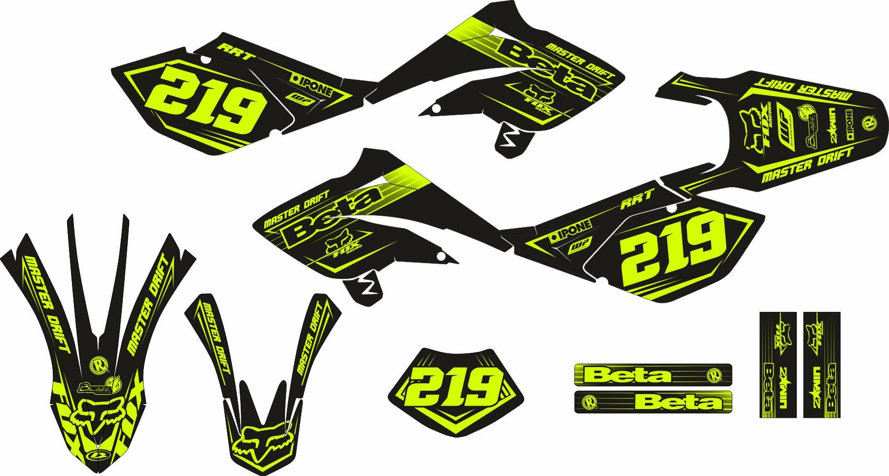 Beta RRT 50 125 - Adhesivos Personalizados ROTUMOTO - Compatible año 2006 2007 2008 2009 2010 (21)