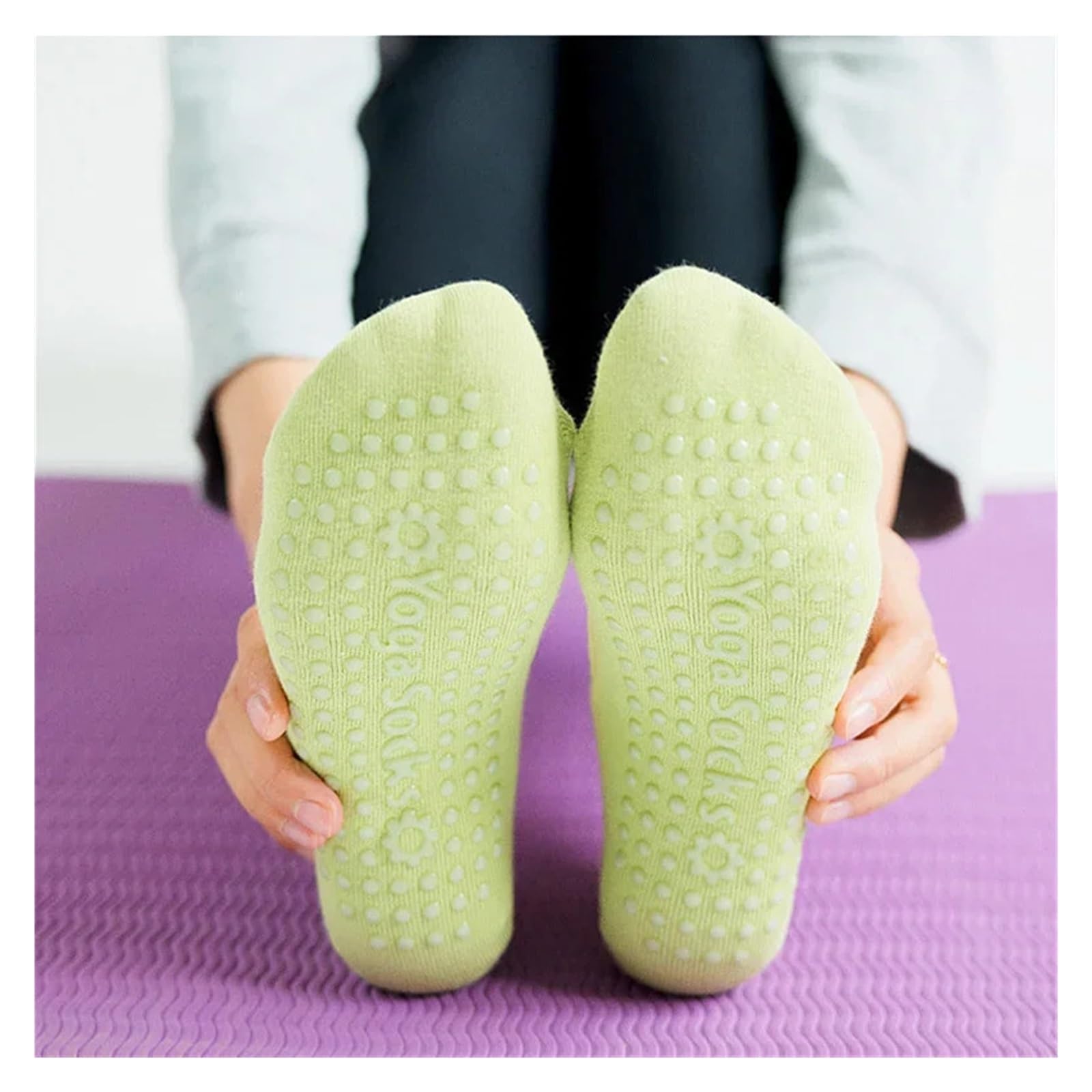 Calcetines De Yoga For Mujer, Calcetines De Pilates For Mujer, Tobillo Sin Espalda, Transpirables, Antideslizantes, Calcetines Deportivos De Baile De Ballet For Fitness Y Gimnasio Para Yoga Pilates Gi