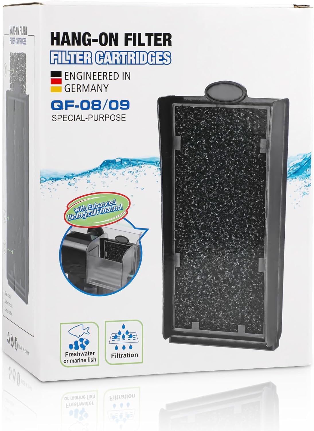 OSDUE Kit 3 Filtri Ricambio Per Acquario Interpet CF1 + 3 Tappetini Antialghe, Con Carbone Attivo E Zeolite