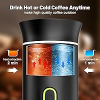 Vista 5 de Cafetera de café expreso a batería, cafetera Portatil Expreso, 20 bares, mini cafetera pequeña de 5 V, compatible con cápsulas NS y café molido