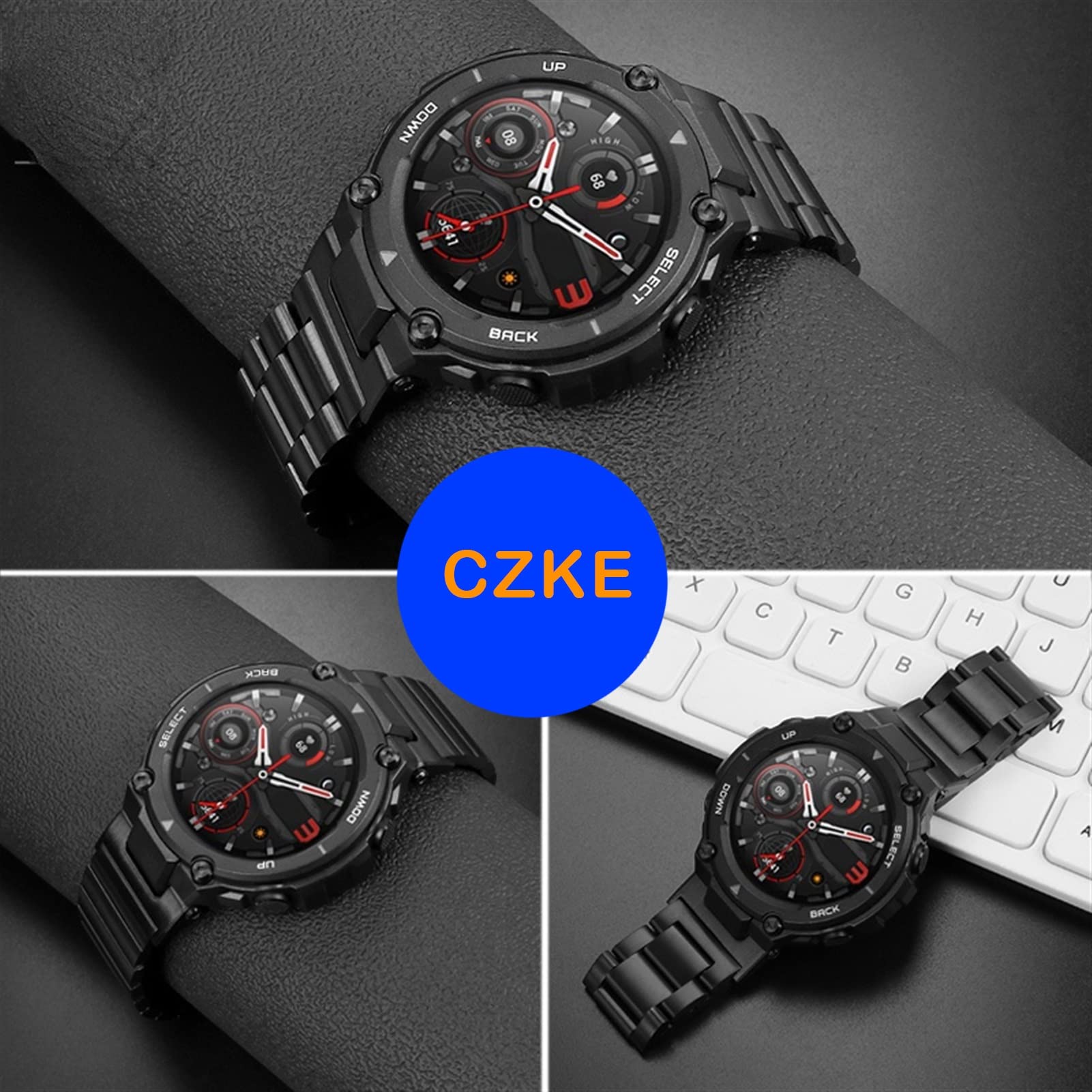 Opaska ze stali nierdzewnej do Amazfit TREX Pro zapasowy pasek pasek do zegarka smartwatch sportowy silikonowy pasek