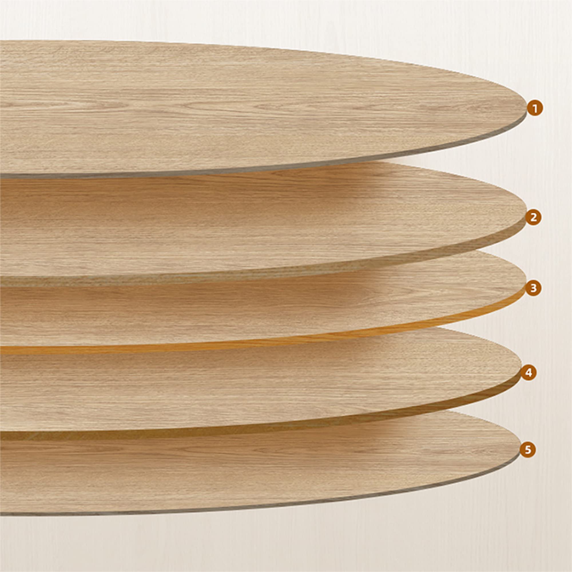 Wettkampftauglicher Schläger aus 5 Schichten reinem Holz, speziell den