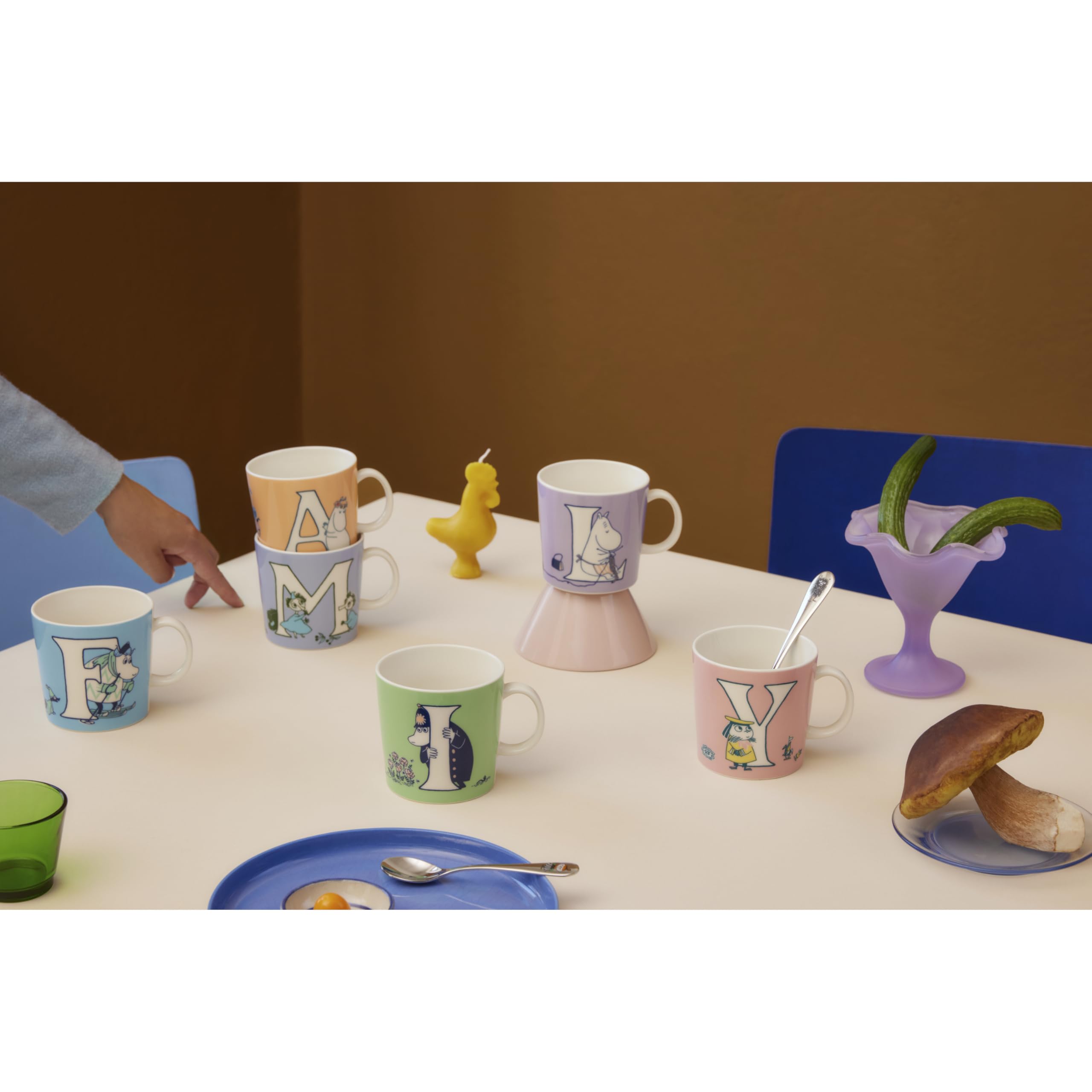 Amazon.com | Arabia Moomin Mug 13.5oz ABC F: Coffee Cups & Mugs