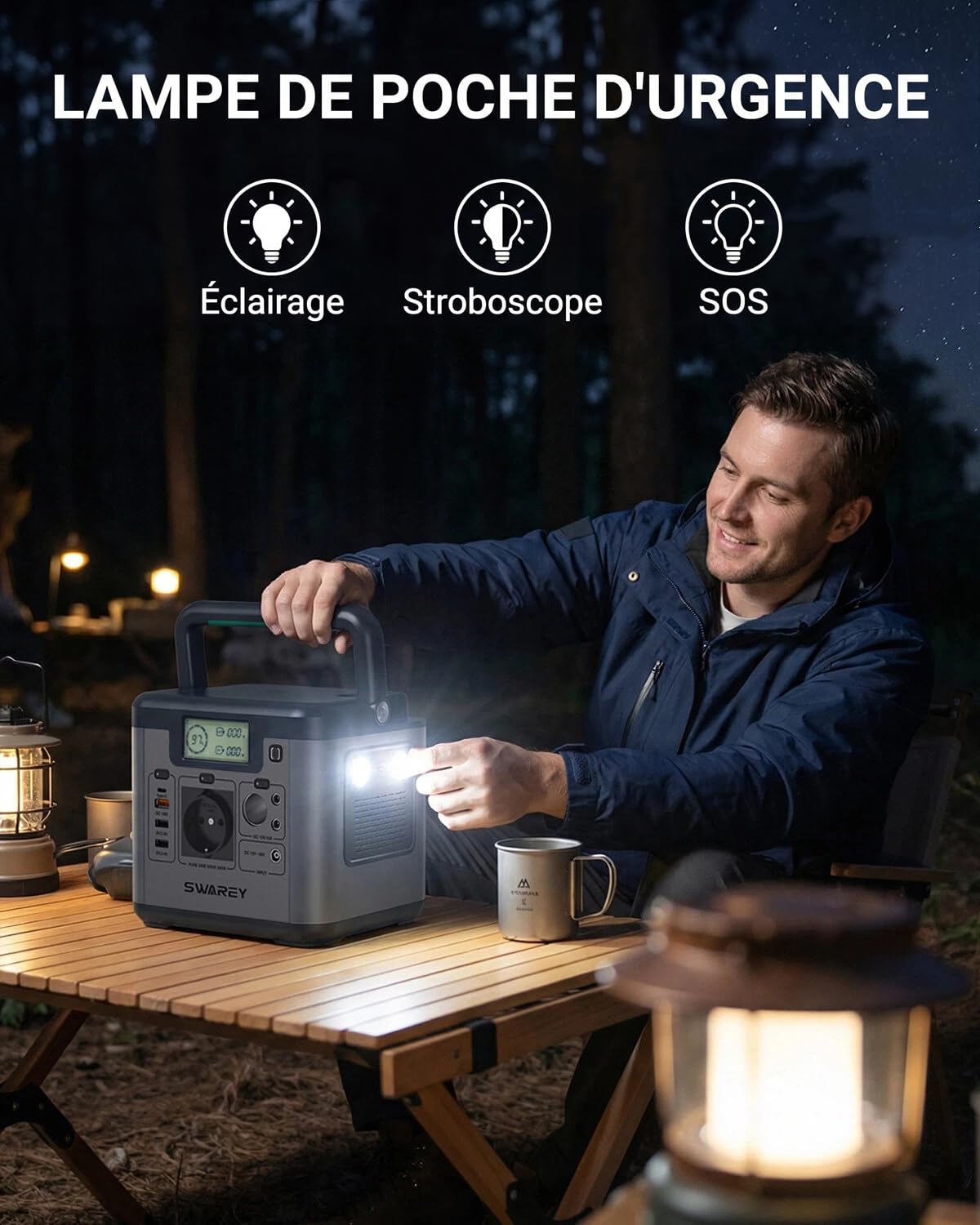 Kit Énergie Solaire Portable – Générateur 500W 518Wh + Panneau Solaire Pliable 100W – Recharge Rapide AC/DC/USB/Type-C/QC3.0 – Pour Camping, Voyage, Urgence
