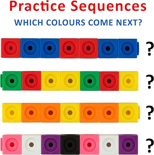 Miniatura 4 de Hopscotch School Supply Juego de actividades de cubos de matemáticas entrelazados, incluye guía para padres. Creado por un profesor