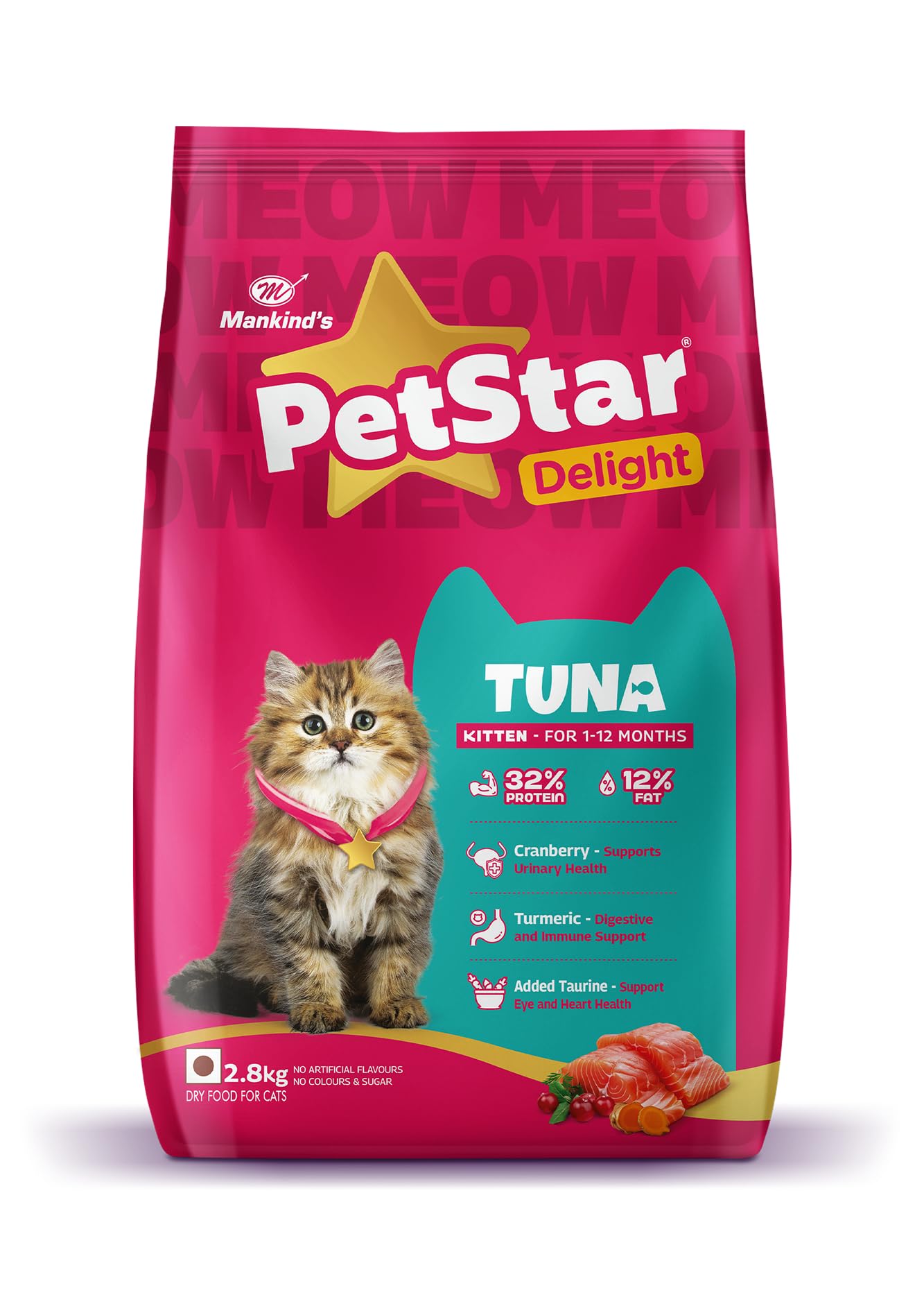 Mankind PetStar Kitten Cat Food – Tuna Flavour (2.8 Kg) | Complete & Balanced Nutrition for Healthy Growth, Digestive & Hairball Care-image-22