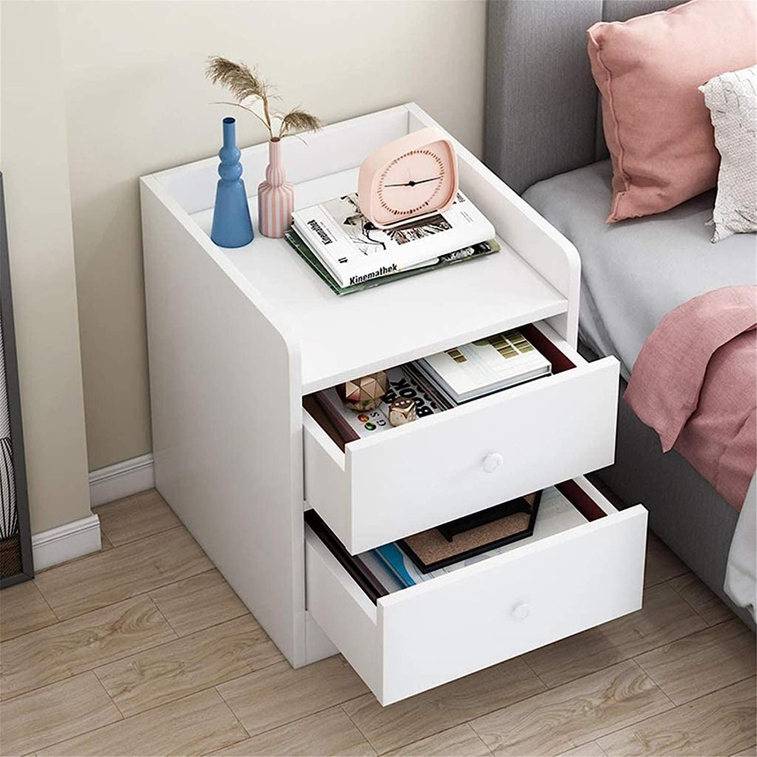 GPWDIEJB Chest of Drawers 20 Cm Deep, Bedside Table Coffee Tables Coffee Table Coffee Table Side Table for Living Room Bedroom with Drawer, Side Table with 2 Drawers, Bedside Table for