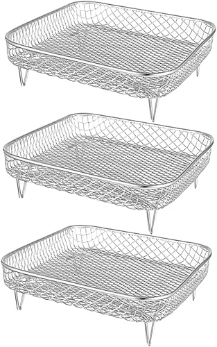 Air Fryer Barbecue Rack 3 Layer Stainless Steel Steam Rack for Cooking