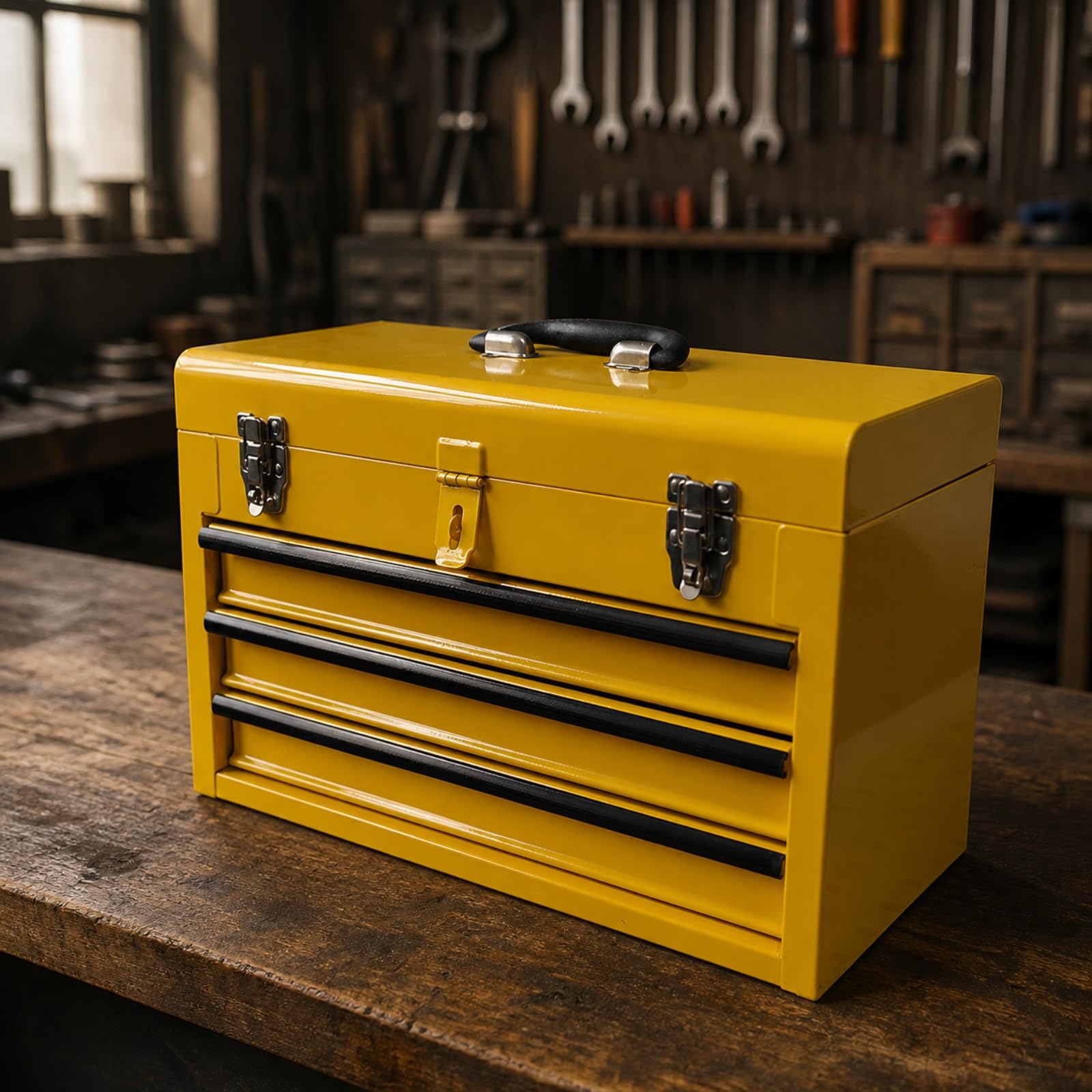Mueble Cajonero con Cajones y Compartimento con Tapa para Almacenar con Cierre Seguro Acuado para y Áreas Trabajo