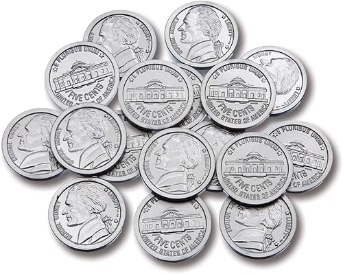 Miniatura 5 de LEARNING ADVANTAGE -7522 Níqueles de juego - Juego de 100 monedas de plástico - Diseñado y tamaño como moneda real de Estados Unidos - Enseña