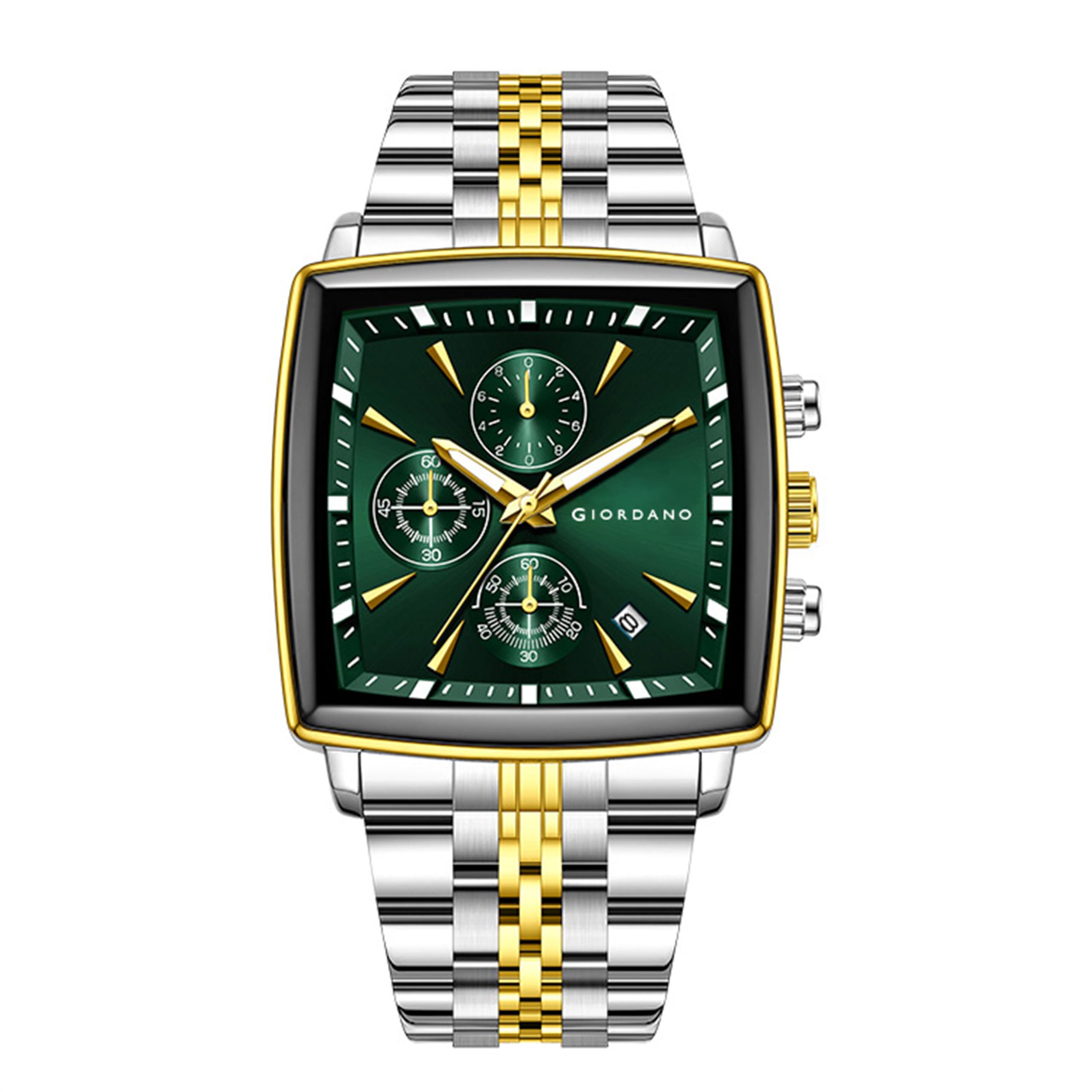 giordano Multi Function Watch for Men with Square Dial, Stainless Steel Strap and Date Display-picture-25