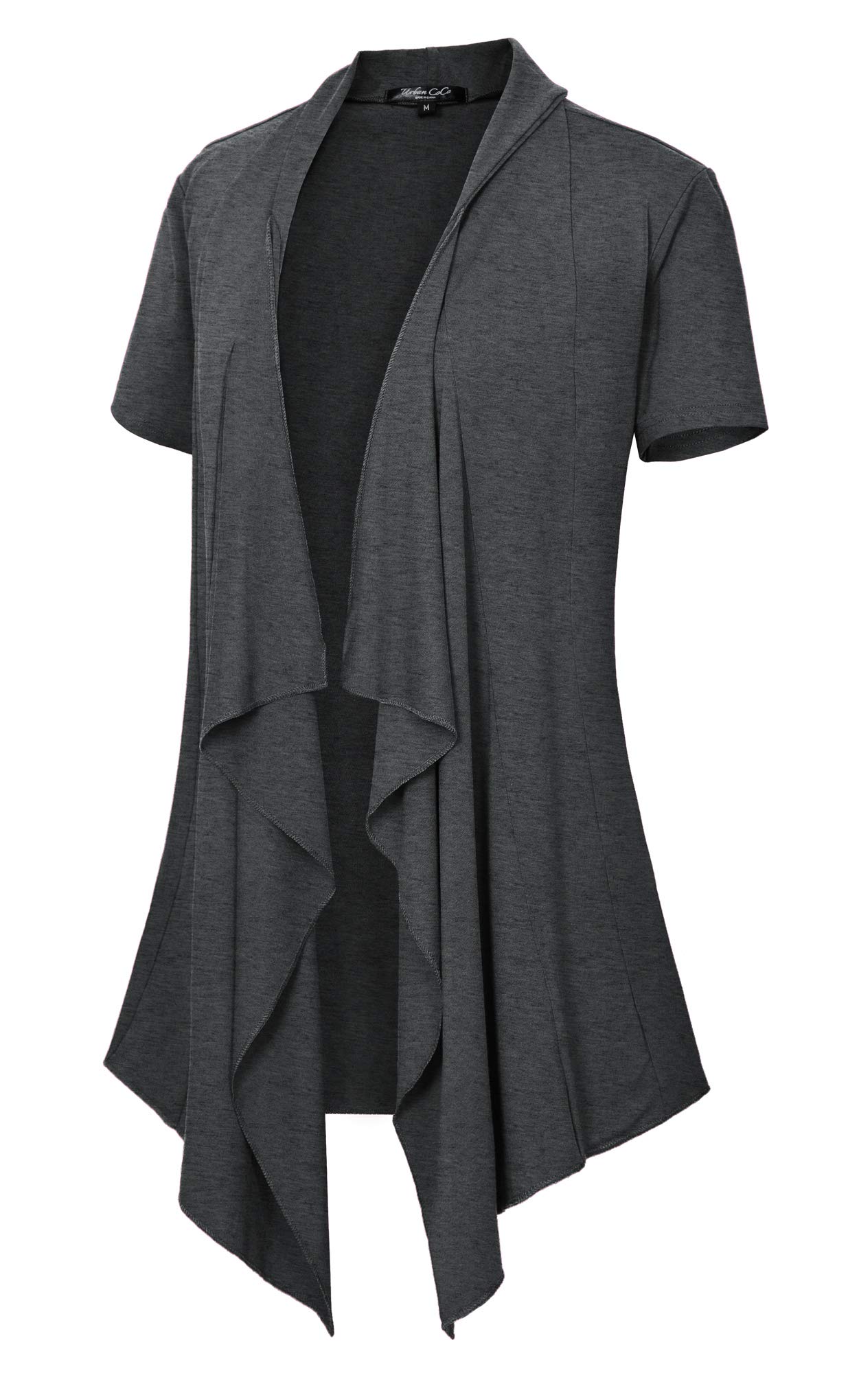 Women's Short Sleeve Draped Open Front Cardigan Lightweight Summer Vest for Women