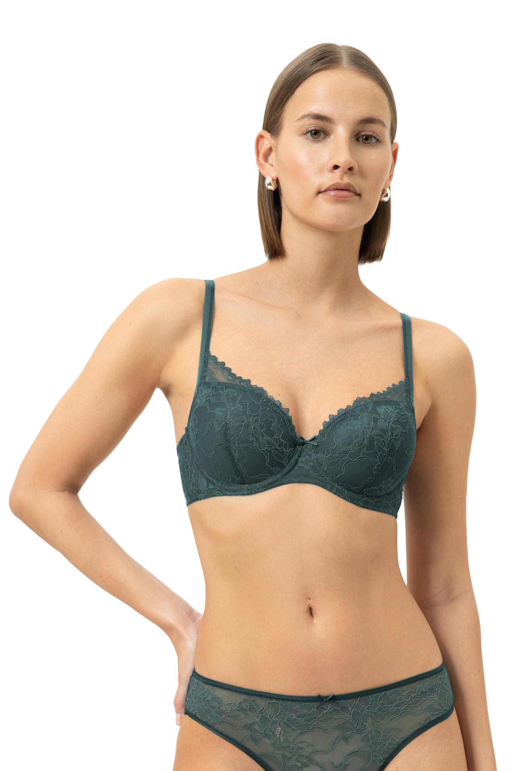 Mey Damen Spacer-BH mit Bügel Serie Fabulous Mystic | Damen-BH, Cup aus innovativem 3D-Material, Mit Bügel, Steg mit Zierschleife, Tüllspitze an Steg und Schale, atmungsaktiv