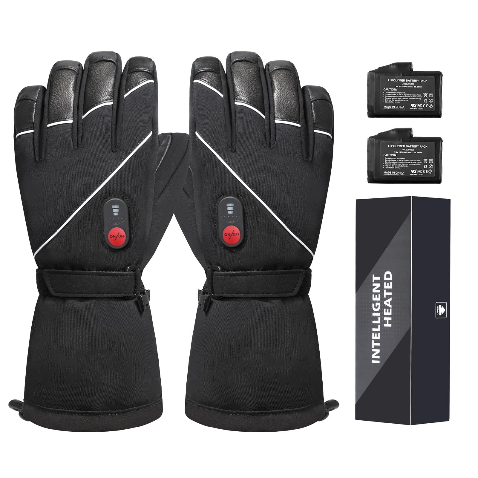 BARCHI Heated Gloves for Men Women, Electric Heated Gloves with Touch Screen Battery Operated Gloves for Motorcycle Riding Hunting Ski Cycling,etc.