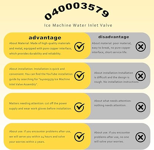 Miniatura 2 de 2026 Actualización 040003579 33129042 Máquina de hielo Ensamblaje de válvula de entrada de agua (OEM) 115120V 60Hz 5W para piezas de máquina de