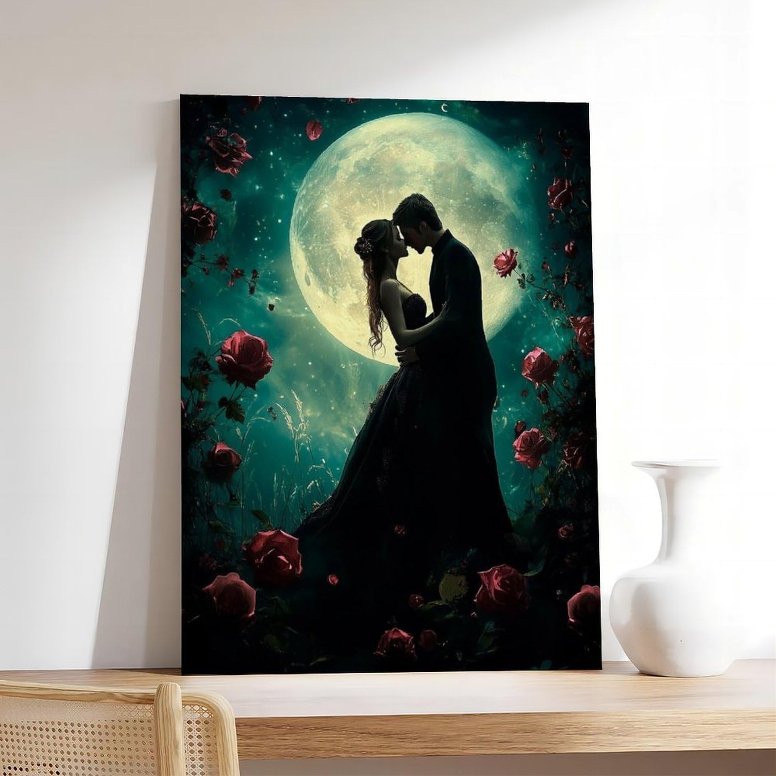 MGHDGD Dark Romance Art, Dark Academia Poster, Leinwandposter, Wandkunst, Dekordruck, Bild Gemälde für Wohnzimmer, Schlafzimmer, Dekoration, 50 x 75 cm