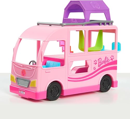 Miniatura 2 de Barbie Pet Camper Juego con par de figuras de mascotas de 1.5 pulgadas, 11 piezas, figuras de juguete y set de juego, juguetes para niños a partir