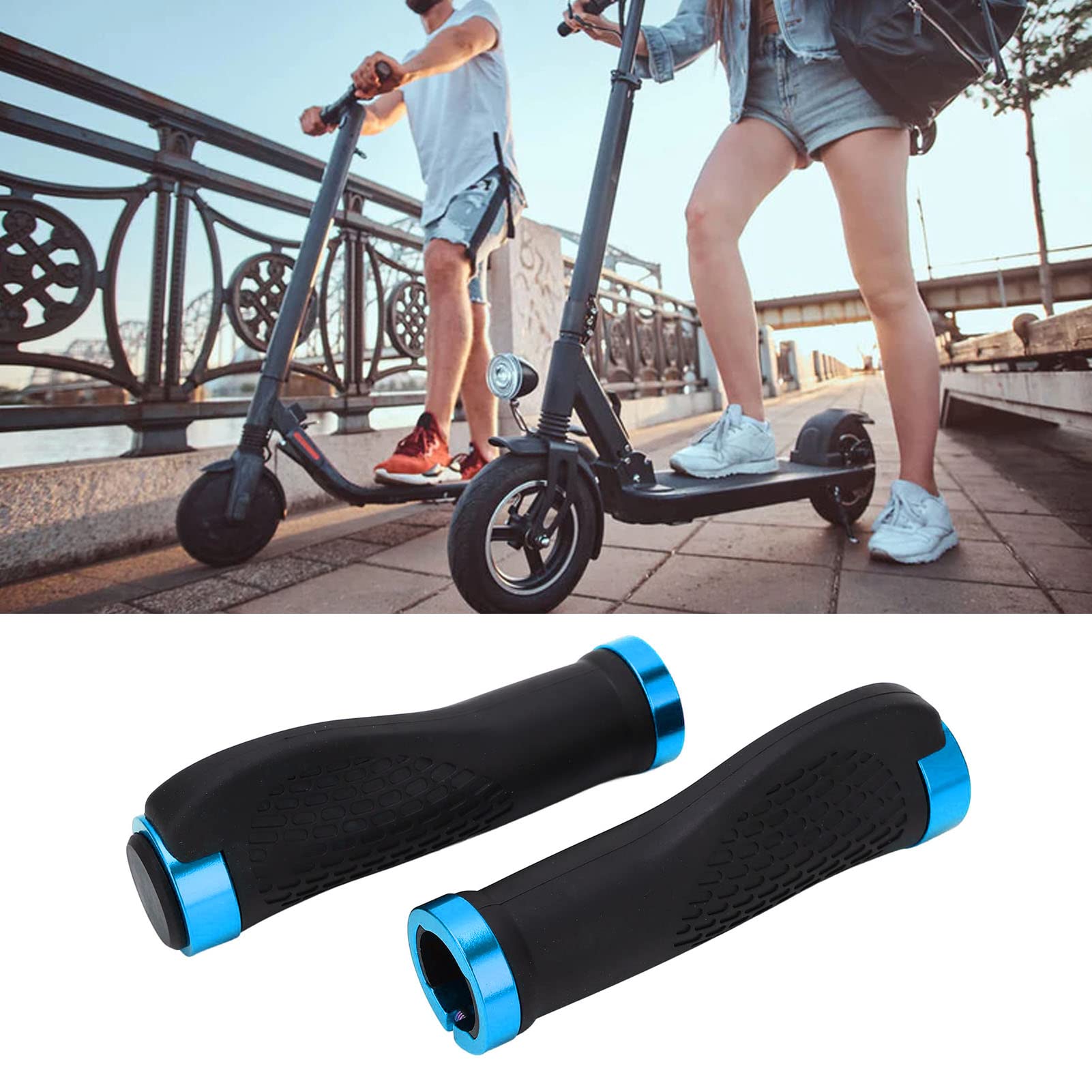 Griffhülsen Für E-Scooter – Rutschfestes Silikon, Ergonomisch, Wetterfest, 2 Stück Mit Alu-Verschluss Griffhülsen Für E-Scooter – Rutschfestes Silikon, Ergonomisch, Wetterfest, 2 Stück Mit Alu-Verschluss