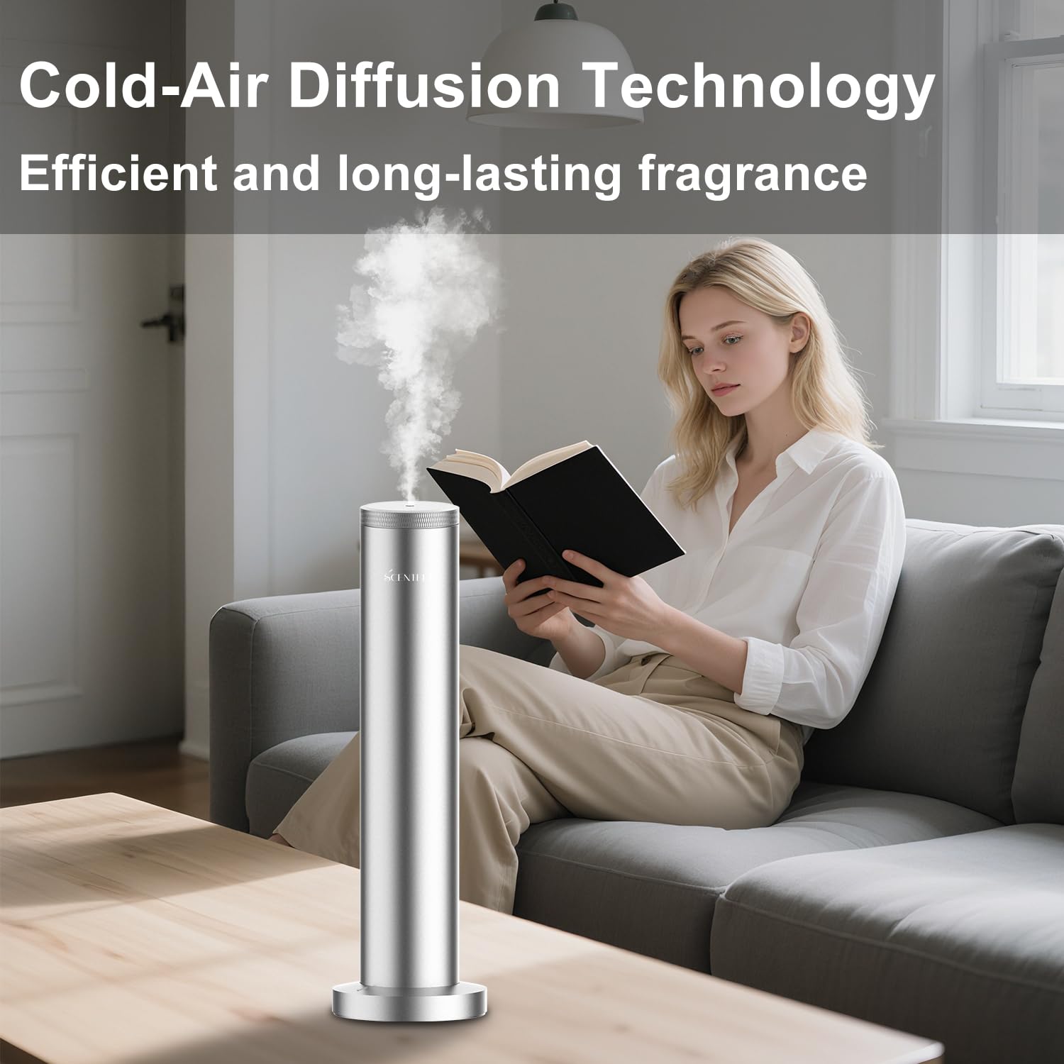 Difusor inalámbrico de aroma de hotel, difusor recargable inalámbrico para toda la casa, máquina de aire aromático para el hogar, control Bluetooth, difusor de aceite esencial sin agua para habitación